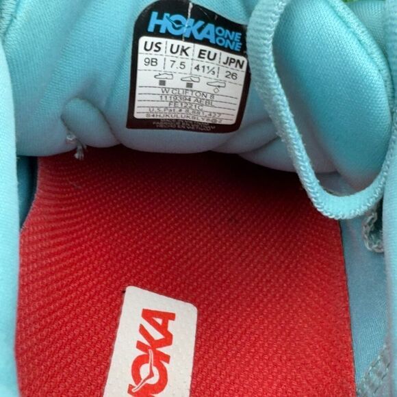 HOKA ONE ONE CLIFTON 8 - Women’s Running Shoes - SIZE 9B - Picture 9 of 9